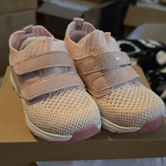 Sparkly Pink Kids Sneakers - Picture 3 of 5